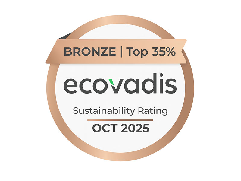 Awarded Bronze Medal by EcoVadis for Corporate Social Responsibility
